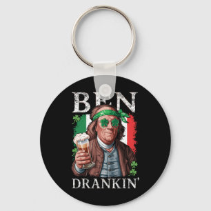 Irish Ben Drankin Beer - St Pattys Men And Women 1 Keychain