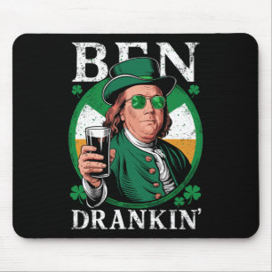 Irish Ben Drankin Beer - St Pattys Men And Women 2 Mouse Pad
