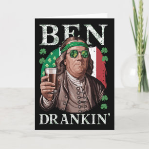 Irish Ben Drankin Beer - St Pattys Men And Women 4 Card
