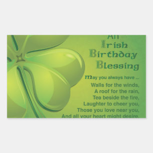Irish Birthday Blessing, Celtic Sticker