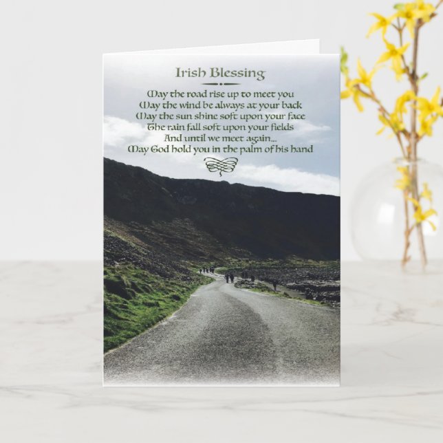 Irish Birthday Card 5x7 (Yellow Flower)