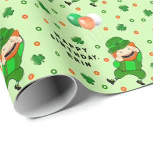 Irish Birthday Gift Wrapping Paper