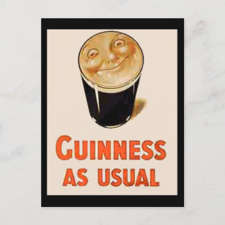 Irish Black Beer Postcard