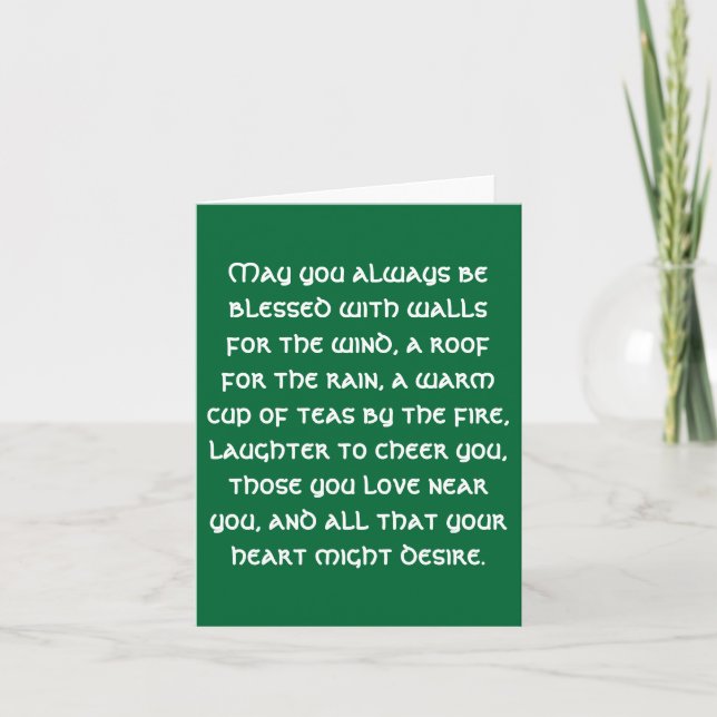 Irish Blessing 1 Card (Front)