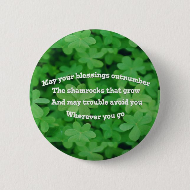 Irish Blessing 2 Inch Round Button (Front)