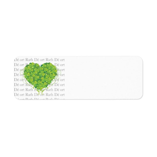 Irish Blessing and Shamrock Heart (Front)