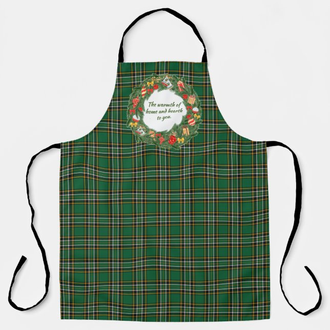 Irish Blessing and Tartan Apron (Front)