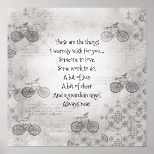 Irish Blessing Angel Someone to Love Some Work Poster