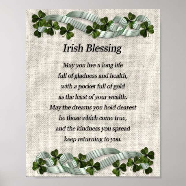 Irish Blessing Art Foam Board Poster (Front)