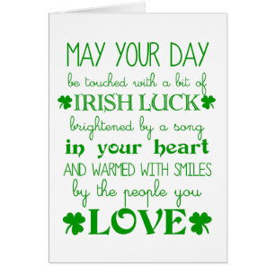 Irish Blessing card customize