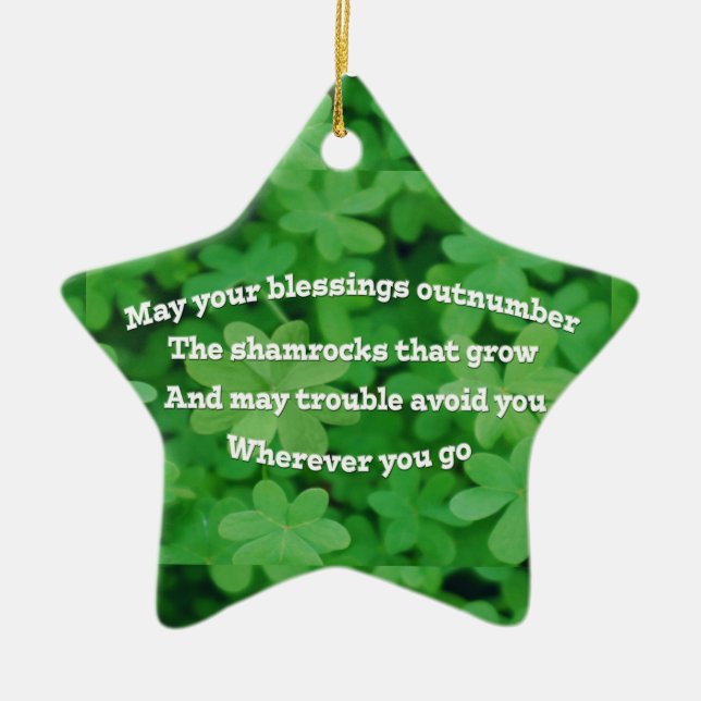Irish Blessing Ceramic Ornament (Front)