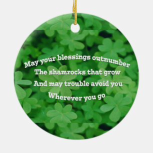 Irish Blessing Ceramic Ornament