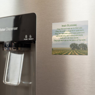 Irish Blessing Farmland Photo Magnetic Card