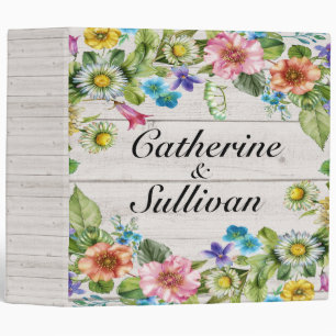 Irish Blessing Floral Wedding Notebook Binder