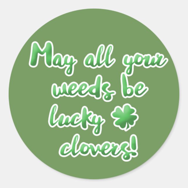Irish Blessing for a Garden Lover! Classic Round Sticker (Front)