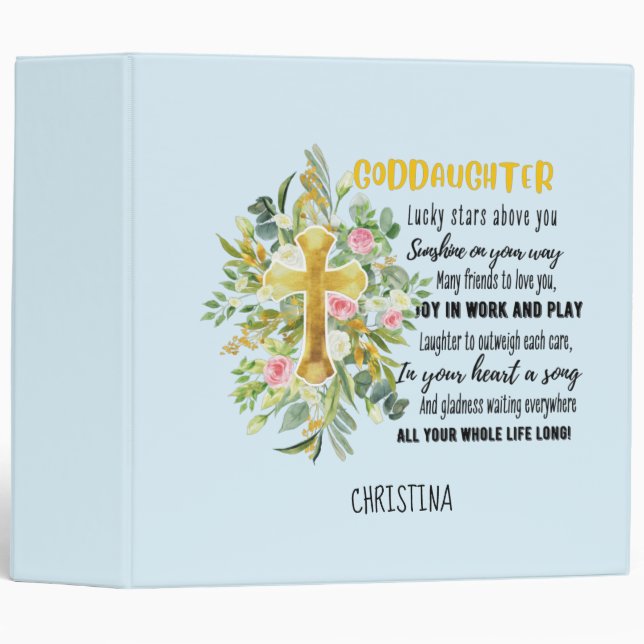 Irish Blessing For GODDAUGHTER - Personalized Gift Binder (Front/Spine)