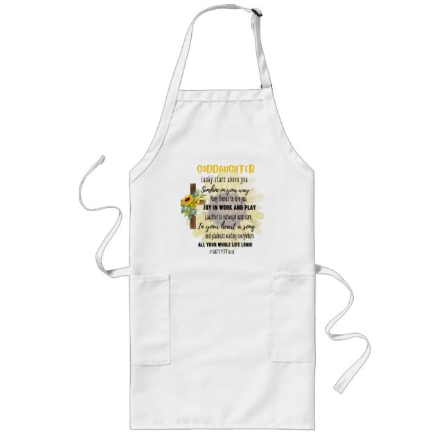 Irish Blessing For GODDAUGHTER - Personalized Gift Long Apron (Front)
