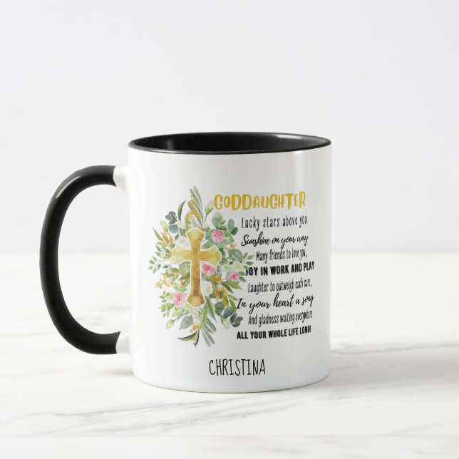 Irish Blessing For GODDAUGHTER - Personalized Gift Mug (Left)