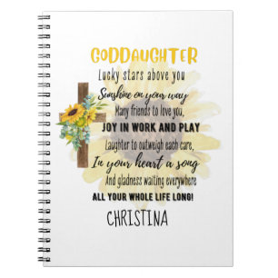 Irish Blessing For GODDAUGHTER - Personalized Gift Notebook