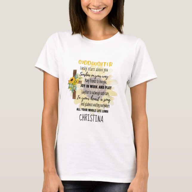 Irish Blessing For GODDAUGHTER - Personalized Gift T-Shirt (Front)