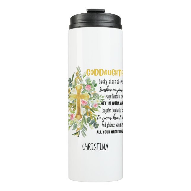 Irish Blessing For GODDAUGHTER - Personalized Gift Thermal Tumbler (Front)
