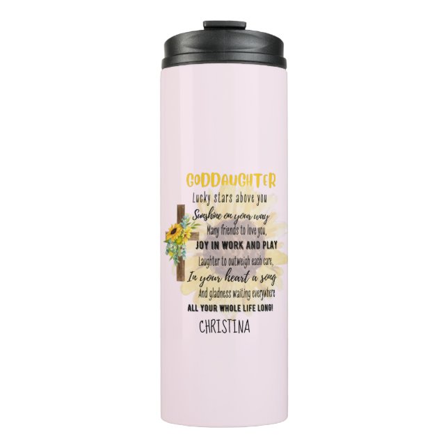 Irish Blessing For GODDAUGHTER - Personalized Gift Thermal Tumbler (Front)