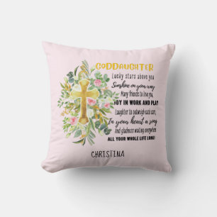 Irish Blessing For GODDAUGHTER - Personalized Gift Throw Pillow