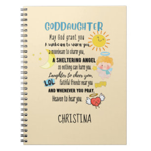 Irish Blessing for Goddaughter Teen or Child Named Notebook