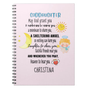 Irish Blessing for Goddaughter Teen or Child Named Notebook