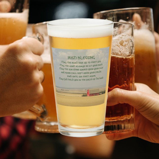 Irish Blessing Golden Wheat Fields Glass (In Situ)