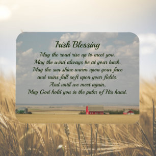 Irish Blessing Golden Wheat Fields Magnet