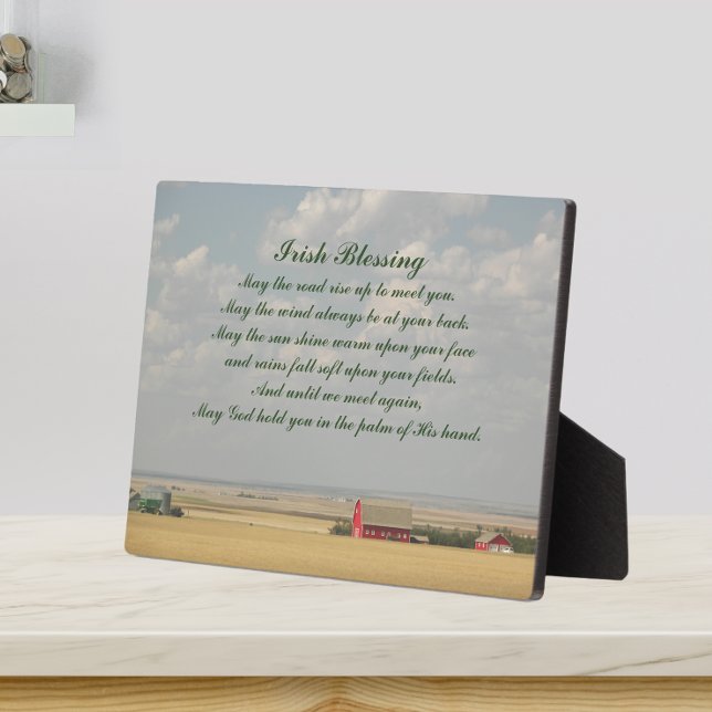 Irish Blessing Golden Wheat Fields Plaque (In Situ)