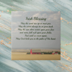 Irish Blessing Golden Wheat Fields Tile