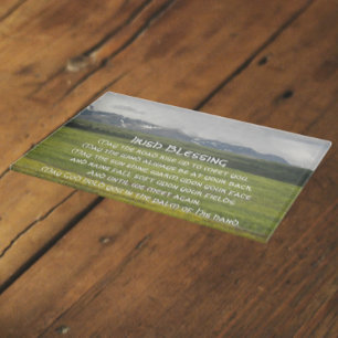 Irish Blessing Green Valley Landscape Cutting Board