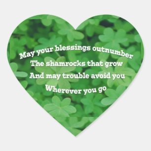 Irish Blessing Heart Sticker