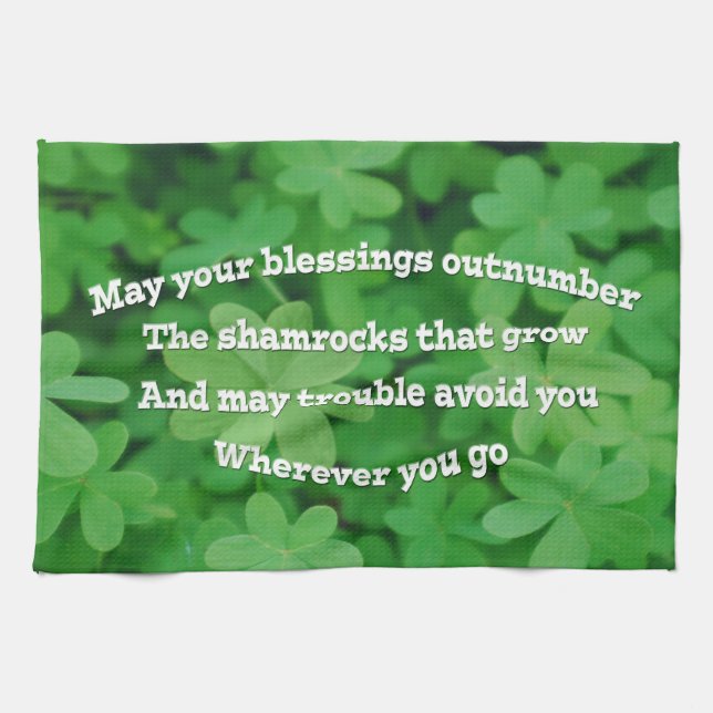 Irish Blessing Kitchen Towel (Horizontal)