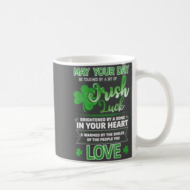Irish Blessing Lucky Quotes Sayings St. Patrick's  Coffee Mug (Right)
