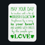 Irish Blessing magnet<br><div class="desc">This is a lovely magnet to have all year long and especially on St. Patrick's day.  Would make a great wedding gift too.</div>