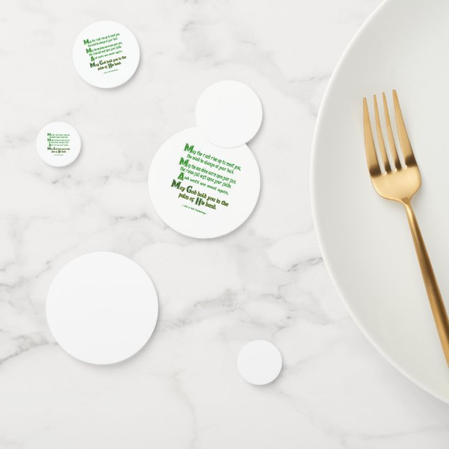 Irish Blessing May the Road Rise to Meet You Confetti (Group)