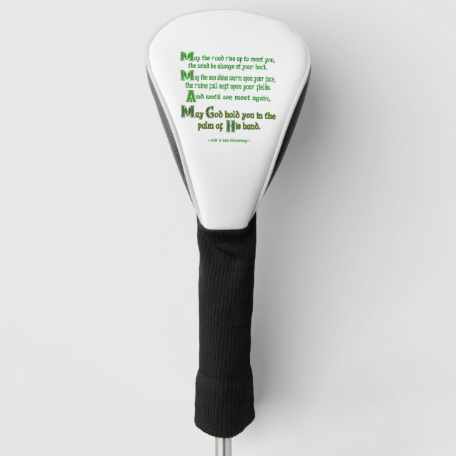 Irish Blessing May the Road Rise to Meet You Golf Head Cover (Front)