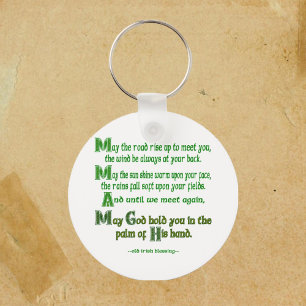 Irish Blessing May the Road Rise to Meet You Keychain