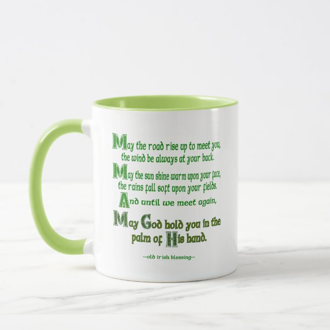 Irish Blessing May the Road Rise to Meet You Mug (Left)