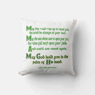 Irish Blessing May the Road Rise to Meet You Throw Pillow