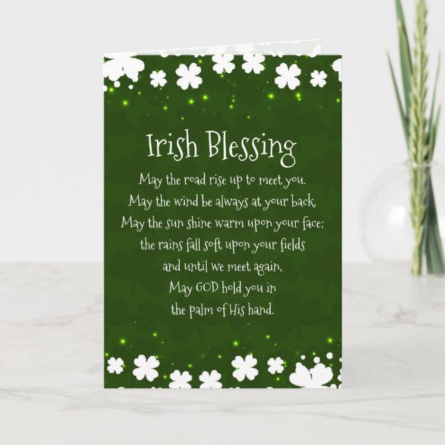 Irish Blessing May the Road Rise Up to Meet You Card (Front)