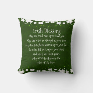 Irish Blessing May the Road Rise Up to Meet You Throw Pillow