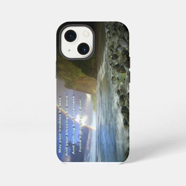  Irish Blessing, May Your Troubles be Less. iPhone Case (Back)