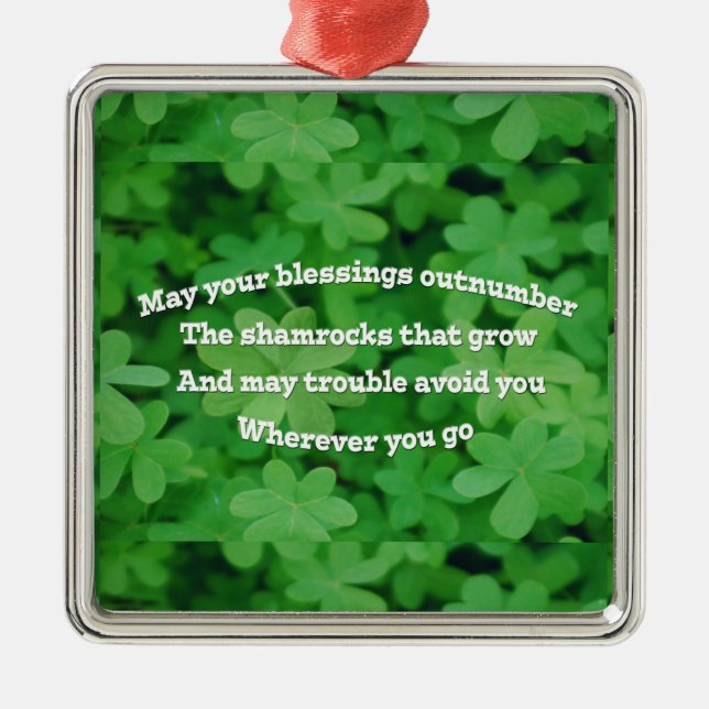 Irish Blessing Metal Ornament (Front)