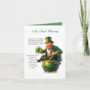 Irish blessing note card blank