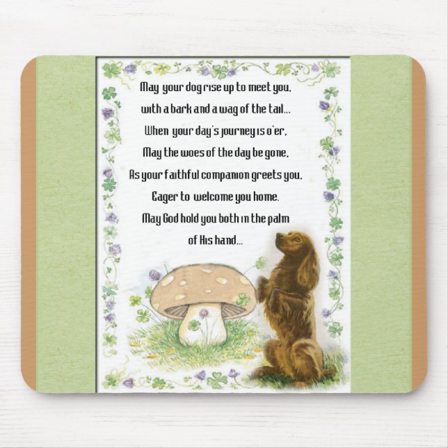 Irish Blessing Of The Dogs Mouse Pad (Front)