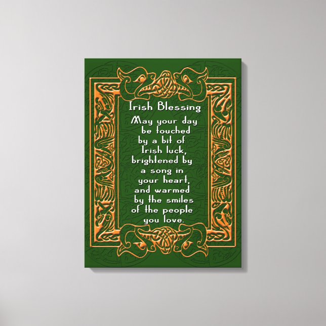 IRISH BLESSING on Canvas Print (Front)